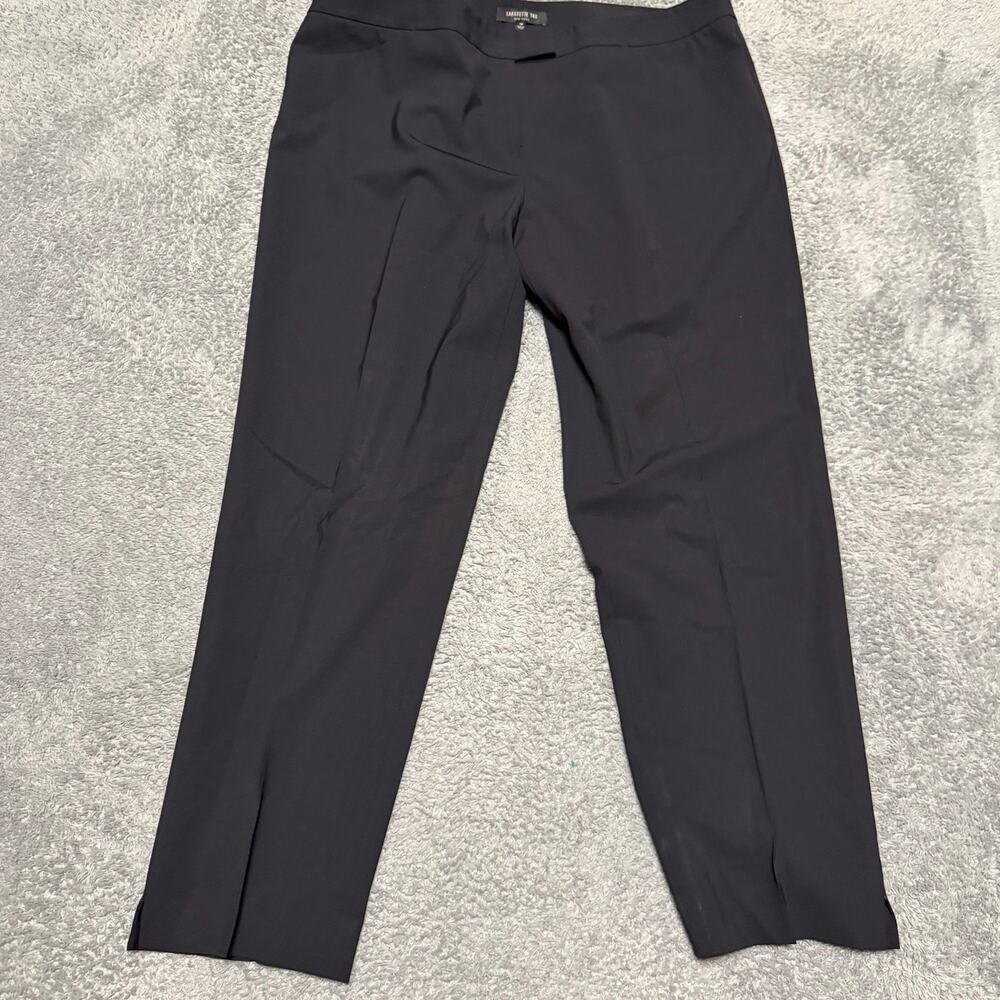 Lafayette 148 New York Pants Womens 14 Irving Slim Straight Leg Dress Dark Blue